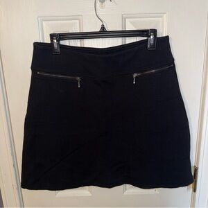Athleta Black Mini Skirt with Zipper Accents